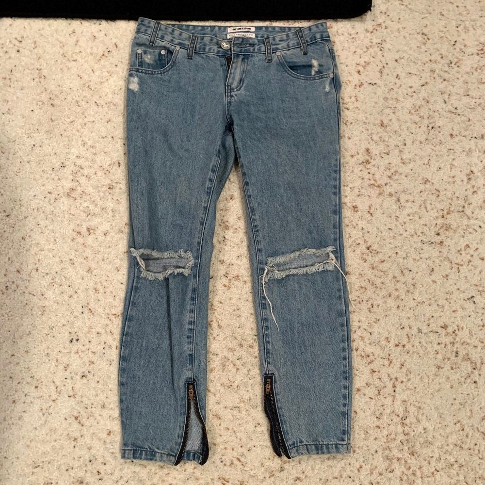 One X OneTeaspoon Freebirds Low Waist Skinny Jeans